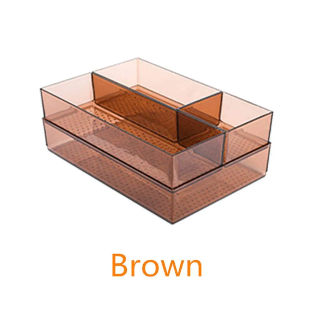 Drawer Style Make Up Storage Box Acrylic Sundries Cosmetic Container  Kitchen Cutlery Divider Case Desktop Sundries Organizer 5