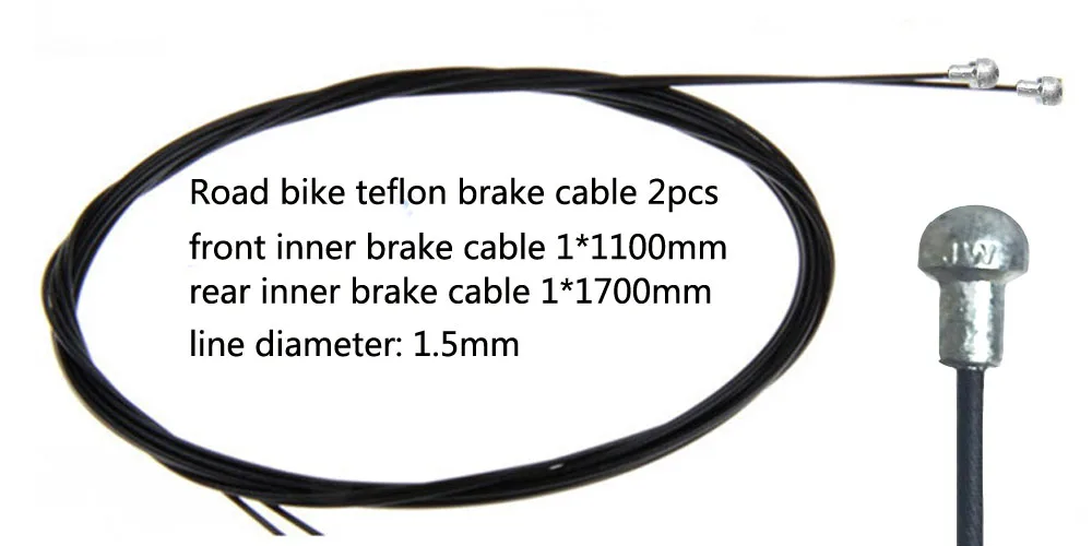 one set Road brake 2pcs Jagwire горячее покрытие сменный внутренний кабель MTB дорожный передний задний тормоз велосипед велик Линия Строка переключения проволочный тросик Велоспорт - Цвет: one set Road brake