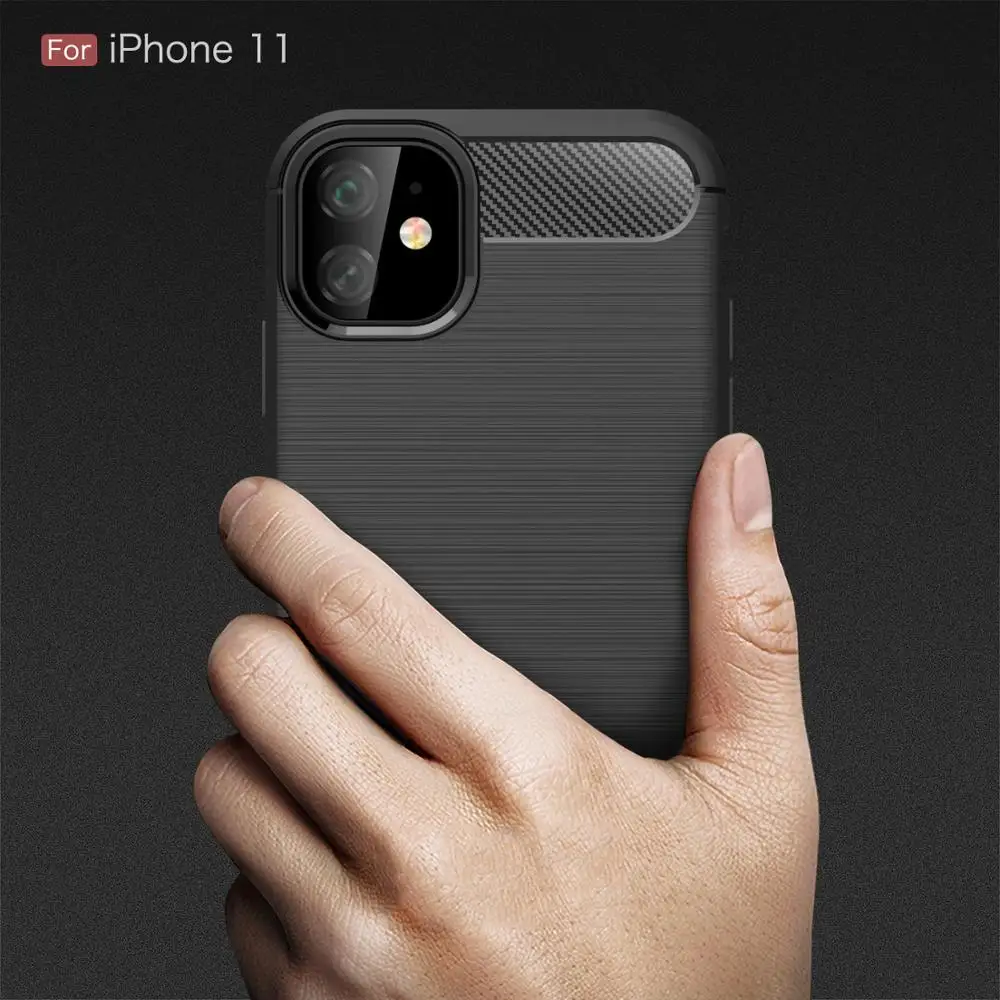 

for iphone 11 Pro Max case Carbon Fiber Case For iPhone 6 6S Plus 5 5S SE Soft Silicon Cover For iPhone X XR XS Max 7 8 Plus