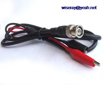 

DHL/EMS 50pcs Dual Alligator clip TO BNC Male Power Test Probes Clip Coaxial Cables 1M /100cm-A7