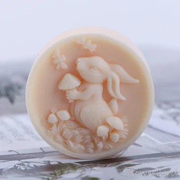 

Cake Fondant Decoration Mushroom Bunny Shape Silicone Soap Mold Form Scented Candle Mould Handmade Soap Making DIY Ice Engraving