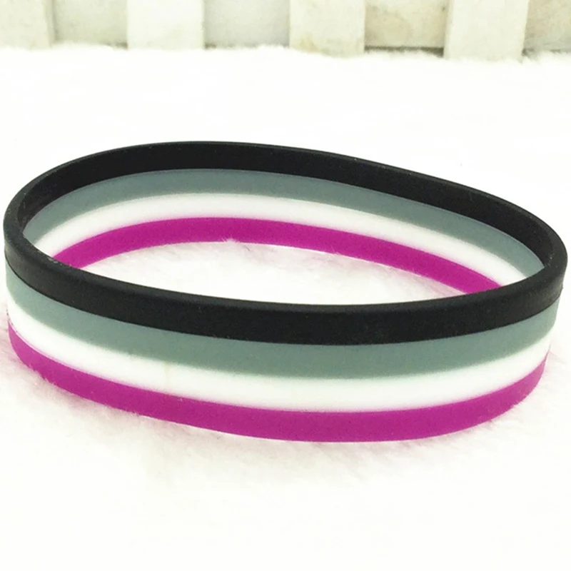 Gay Pride Bisexual Silicone Rubber Bracelets Sports Wrist Band Bangle bangle bracelet