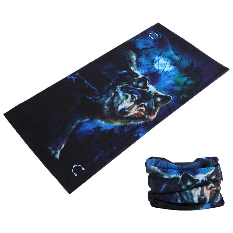 Scary Wolf Hunting Face Shield Magic Seamless Cycling Bandana Men's Sport Headband Neck Warmer Multi Use Head Scarf Hijab - Цвет: H33