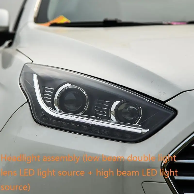MODEL T Cob боковой сигнал поворота автомобиля Стайлинг внешний Luces Para авто Drl светодиодные фары автомобиля фары в сборе 17 18 для Ford Escort - Цвет: MODEL T