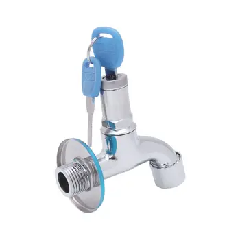 

Outdoor Anti-theft Sink Faucet With Lock Key Single Handle Lockable Household Washing Water Tap