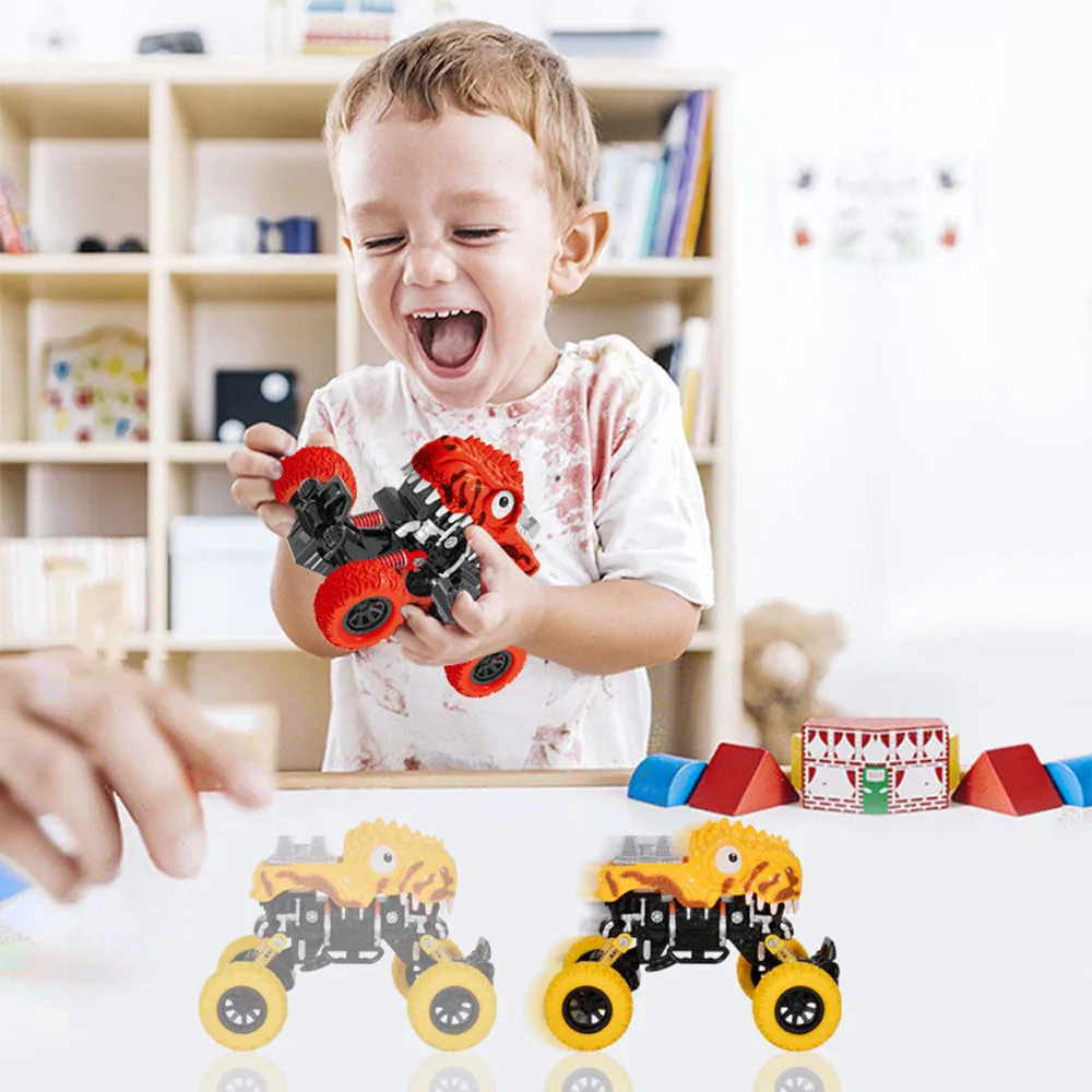 

Hot Wheels Cars Pull Back Dinosour Car Toys For Kids Mini Christmas Gifts For Boys Girls Vehicles With Big Tires L925