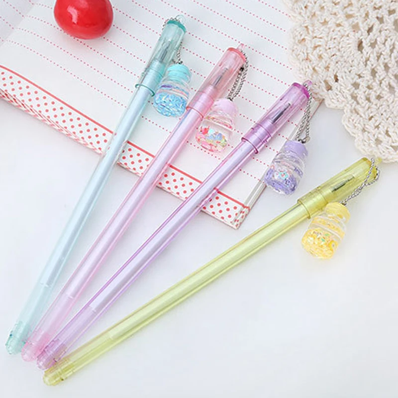 1Pcs + 10refill Fancy Gel Pens For Writing Papeleria Aesthetic Cosas Kawaii  Pens Parala Escu Stationery Supplies Christmas Pen