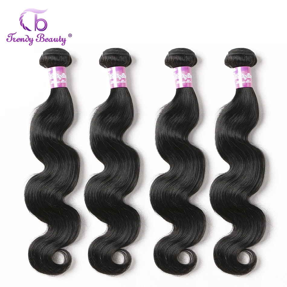 Tanie Trendy uroda brazylijski włosy typu body wave wyplata wiązki 100% doczepy z ludzkich włosów 8 30 cali kolor 1B nie remy włosy 1 3 4 sztuk