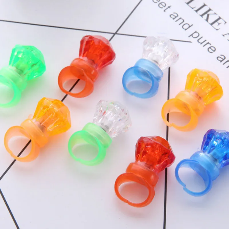 

100PC Multifunctional Ring Light Simulation Ring Finger Light LED Children's Ring Light Student Toy Festival Atmosphere Light