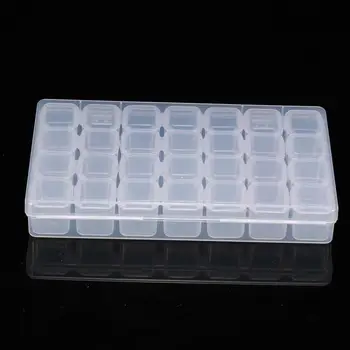 

28 Grids Storage Nail Art Diamonds Decorations Nails Crystal Glitter Rhinestone 3D Nail Art Acrylic Drill Jewelry New