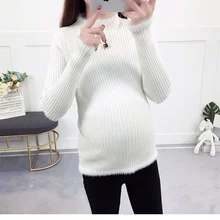 Осенне-зимнее модное платье для беременных майка большого размера корейский вариант утепленного свитера