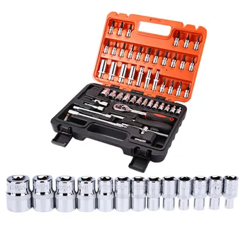 

Drill Adapter 1/4 Inch Sleeves Socket Batch Heads Ratchet Wrench Car Repair Tools Drill Accessories 53pcs/set