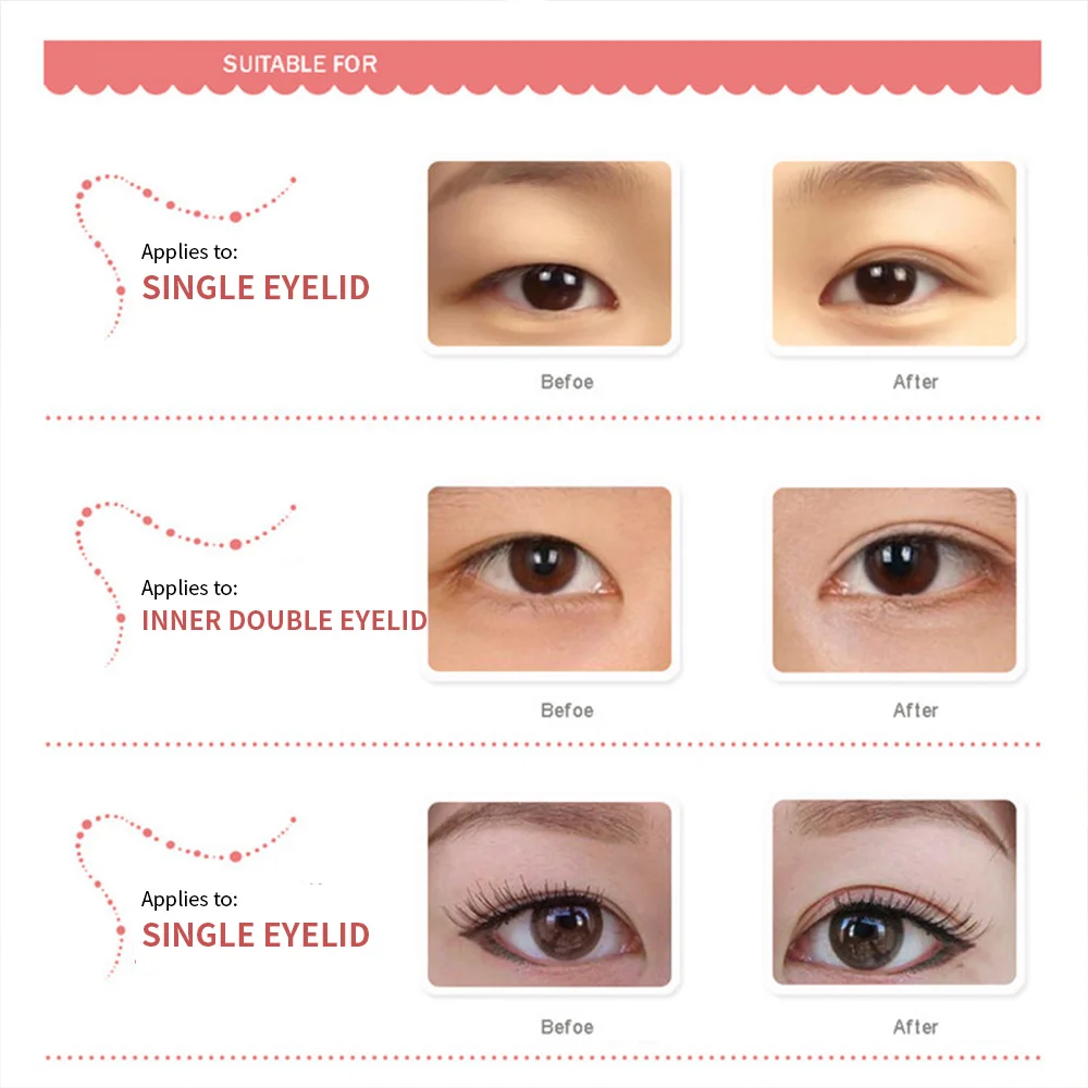240PCS Invisible Eyelid Sticker Double Eyelid Stickers Transparent Self Adhesive Double Eye Tape Ladies Eye Makeup Tools double fold eyelid tape