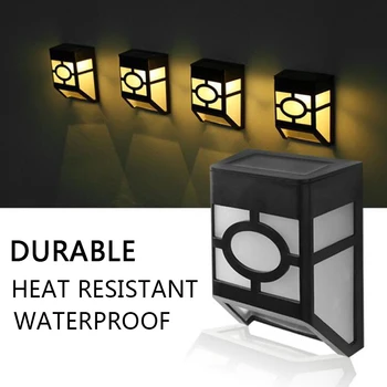 

2pcs 4pcs outdoor solar wall light retro style RGB wall lamp smart light control Corridor light waterproof for garden yard decor
