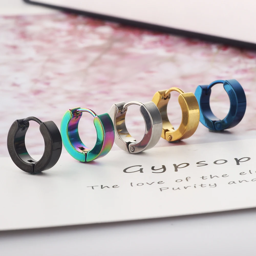 Stainless Steel Mens Womens Hoop Earrings Piercings Huggie Hypoallergenic  Unique Small Hoop Earrings for Men Huggie Earrings