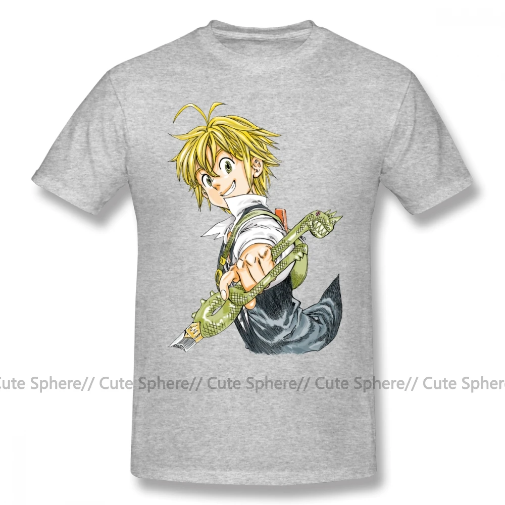 Футболка Meliodas футболка Повседневная из 100 хлопка Мужская размера плюс с коротким