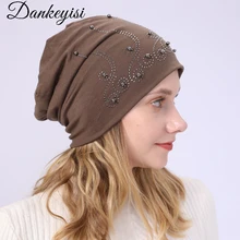 DANKEYISI женские шапочки Skulliess зимние шапки из кроличьей шерсти для женщин Повседневная Осенняя вязаная шапочка модная мягкая Кепка шляпа для девочек