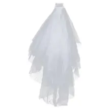 Четырехслойная свадебная фата элегантная белая Фата невесты со вставкой Вуаль-гребень свадебные аксессуары для женщин невесты