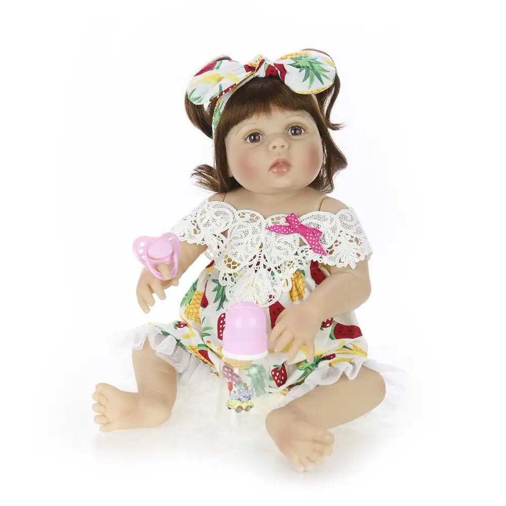 Новейший Reborn Baby Dolls 23 дюймов полный силиконовый винил тело реалистичный новорожденный девочка кукла для детского дня подарки подарок для детей