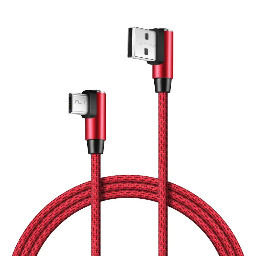 Зарядное устройство для Android Micro USB кабель, [3,3 фута/1 м] быстрое микро USB зарядное устройство нейлоновая оплетка для samsung, LG, htc, Nexus, Kindle, PS4 - Цвет: Красный