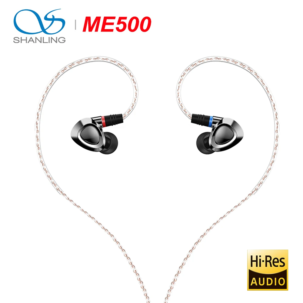 SHANLING ME500 Hi-Fi аудио тройной Гибридный Драйвер(1DD+ 2 Knowles BA) наушники IEM латунь металлический корпус со съемной MMCX кабель
