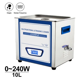 

Ultrasound Washer Bath Mute Heater Adjustable Sweep Frequency Degassing DPF Eyeglasses Jewelry Engine Ultrasonic Cleaner 10L