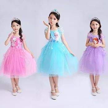 

Dresses Girls Clothes Princess Aisha Summer Vestidos Birthday Party Christmas Show Costume 2020 Hot Sale Baby Quality Child wear
