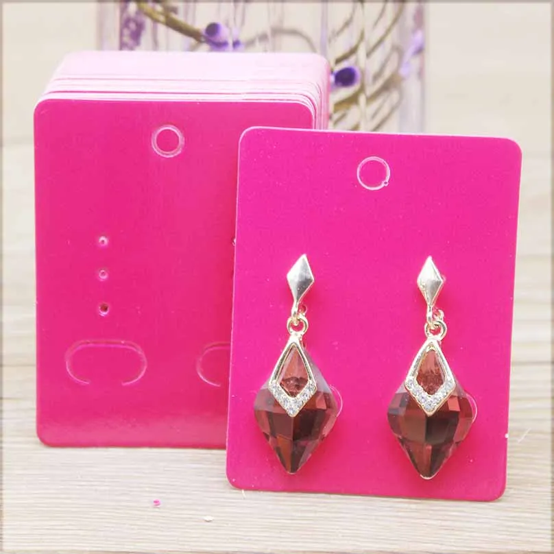 50Pcs 5*6.5cm wholesale Jewelry Display Card Accessories Earring Cards kraft white blank Jewelry drop earring package Card 