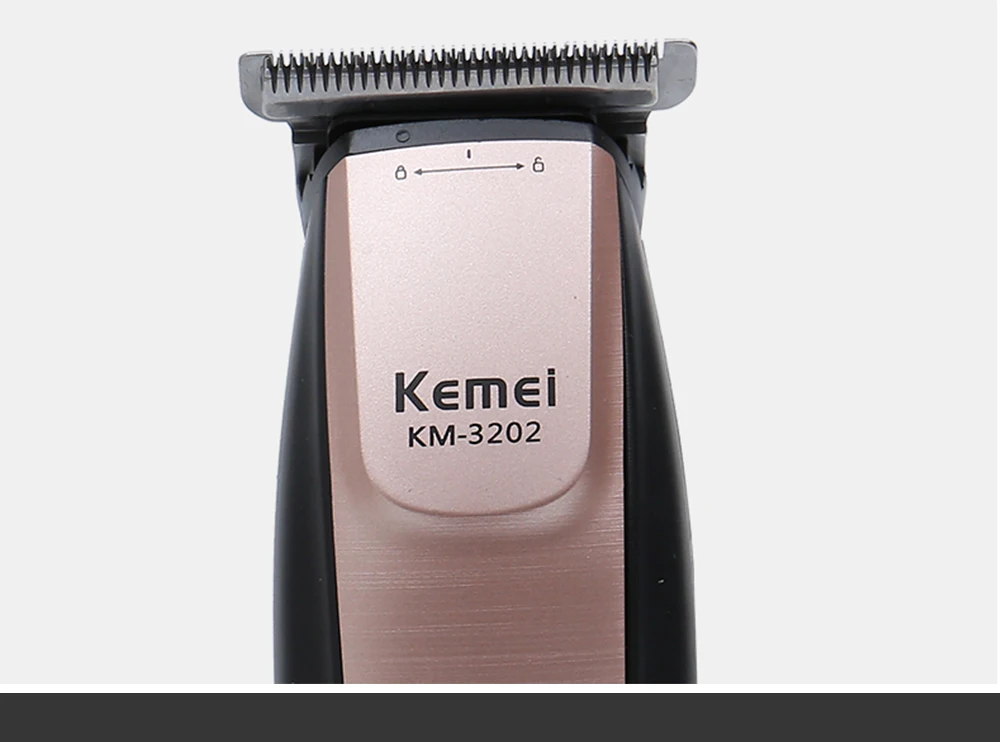 Kemei аккумуляторная машинка для стрижки волос USB Перезаряжаемые гравировка машинка для стрижки волос, регулируемая электрическая парикмахерского инструмента KM-3202