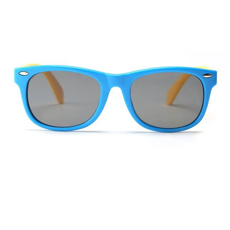 Солнцезащитные очки для маленьких девочек с квадратной розовой оправой, поляризованные очки, роскошные брендовые дизайнерские мягкие силиконовые удобные детские очки для мальчиков, УФ