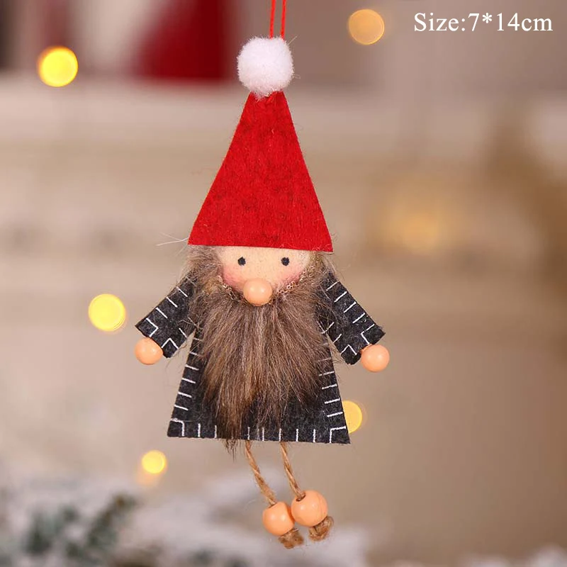 Рождественские куклы-ангелы, подвесные игрушки, рождественские елочные украшения, рождественские украшения для дома, Navidad Natale, рождественский подарок, год - Цвет: 34