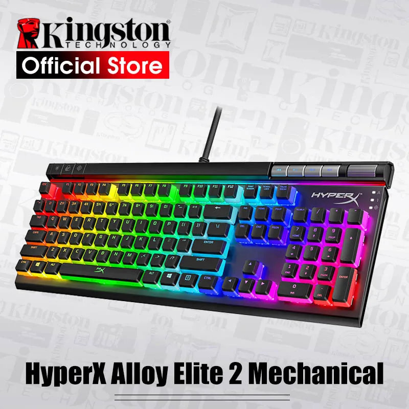 Механическая игровая клавиатура Kingston HyperX Alloy Elite 2 для киберспорта красная оси RGB