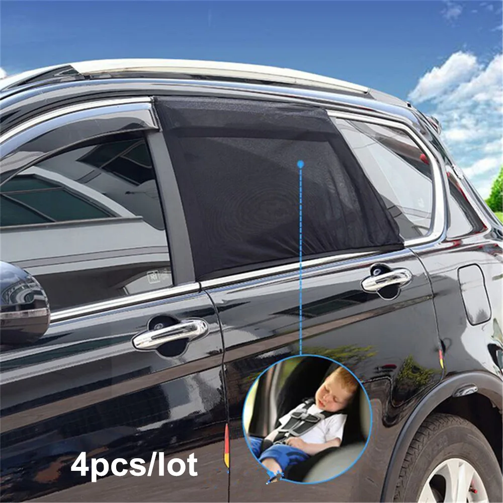 

4 Pieces/pack Car Sun shade Side Window Sunscreen Anti-mosquito Net for Children summer UV Protection Block Universal for BMW VW