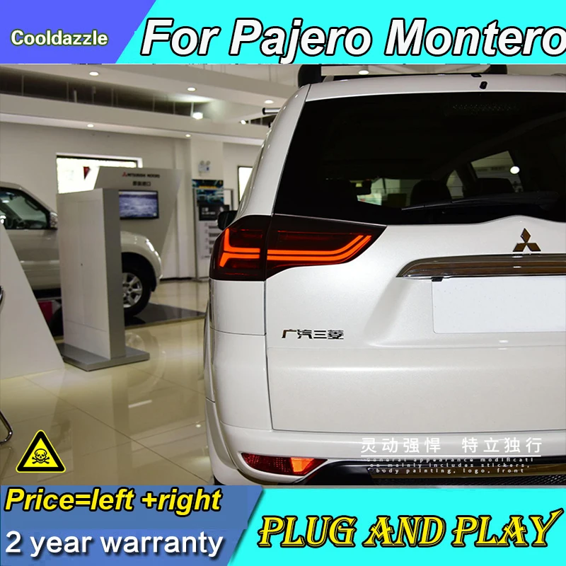 4 шт. светодиодный задний фонарь, задний светильник, черный цвет для Mitsubishi Pajero Sport Montero Sport Nativa Pajero 2009-14