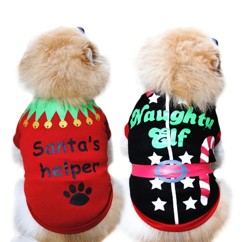 

Christmas Dog Clothes Autumn Winter Warm Pet Sweatshirt Cat Puppy Sweater Shirts Dogs Costumes For Small Medium Dog Chihuahua
