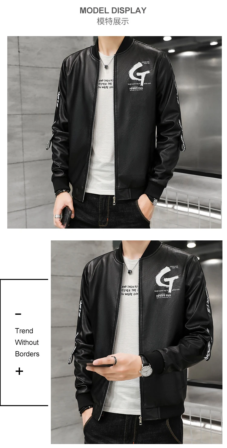 Осенняя кожаная куртка мужская мотоциклетная мужская куртка Chaqueta Hombre Jaqueta De Couro Slim Fit Chaqueta Cuero Hombre Leren Jas Heren