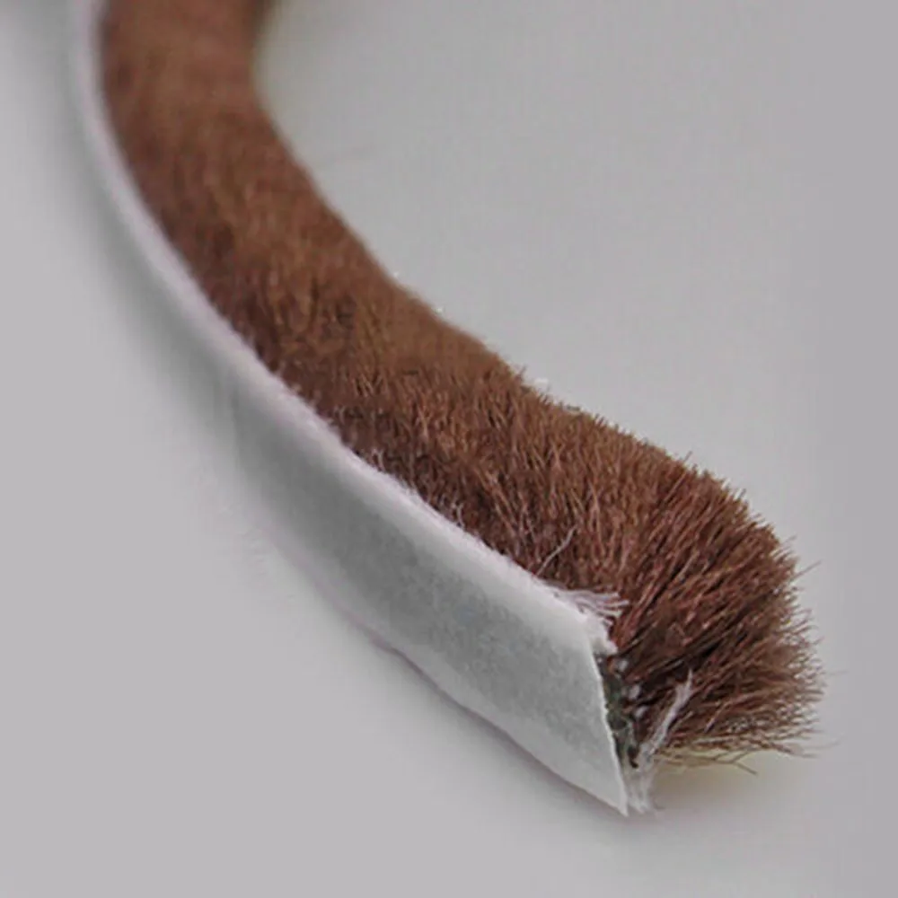 Дверной, оконный зазор 10 м уплотнительная полоса Звукоизоляционная Пылезащитная самоклеящаяся Щетинная лента