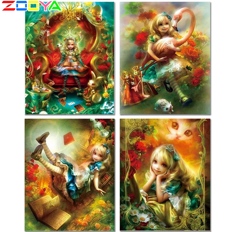Полностью Алмазная вышивка сказочный мир Стразы картина 5D алмазная сказочная