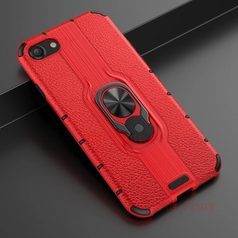 Чехол для Apple iPhone 7 силиконовый бампер роскошный Броня мягкий ударопрочный Магнитный кольцо Броня модный задний Чехол для iphone 8