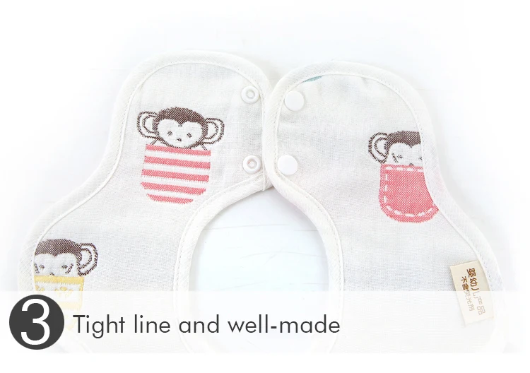 6-Layer Muslin Baby Bibs 100% Organic Cotton Bibs Soft Baberos Bebe Animal Bandana Infant Smock Burp Cloth Feeding Saliva Towel baby accessories diy