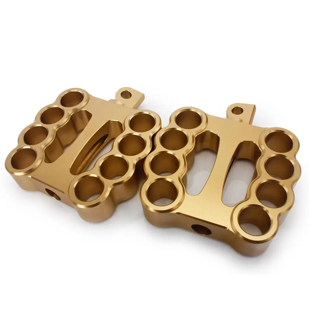 BIKINGBOY Wide Fat Rotated Control Footpegs Foot Pegs For Harley Davidson Dyna FXDF FXD FXDB FXDLS FXDX FXDC XL 883 1200 C R H - Цвет: Gold