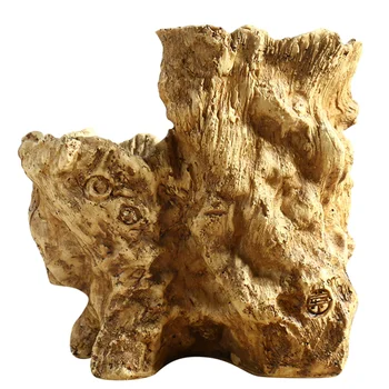 

Simulation Tree Root Flower Pot Resin Desktop Bonsai Pot Plant Container Micro Landscape Ornament Decoration (Yellow)