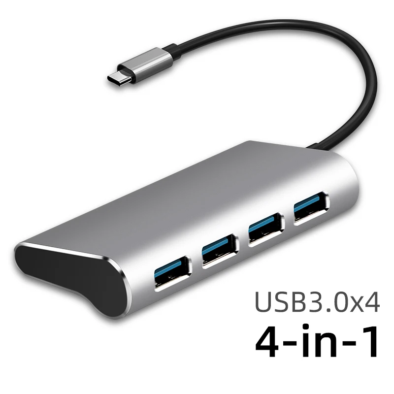 IHaitun USB концентратор C для нескольких USB 3,0 4K HDMI адаптер док-станция док станция для Macbook Pro type C PD VGA SD TF DC3.5 для huawei 30 samsung порт 3,1 - Цвет: 4-in-1