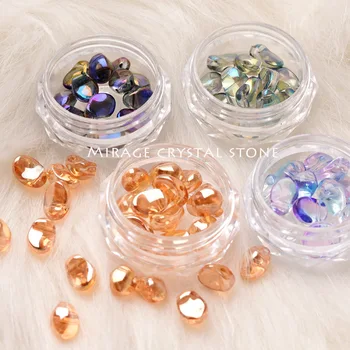 

12pcs/box Crystal AB Nail Art Decorations Aurora Irregular Pixie Stones Jewelry 3D Shiny Rhinestones Japanese Nails Accessories