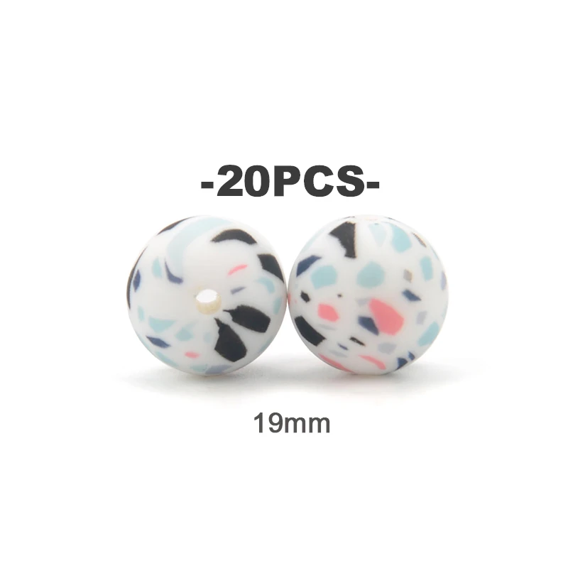 Floral and Leopard Print Silicone Bead Set