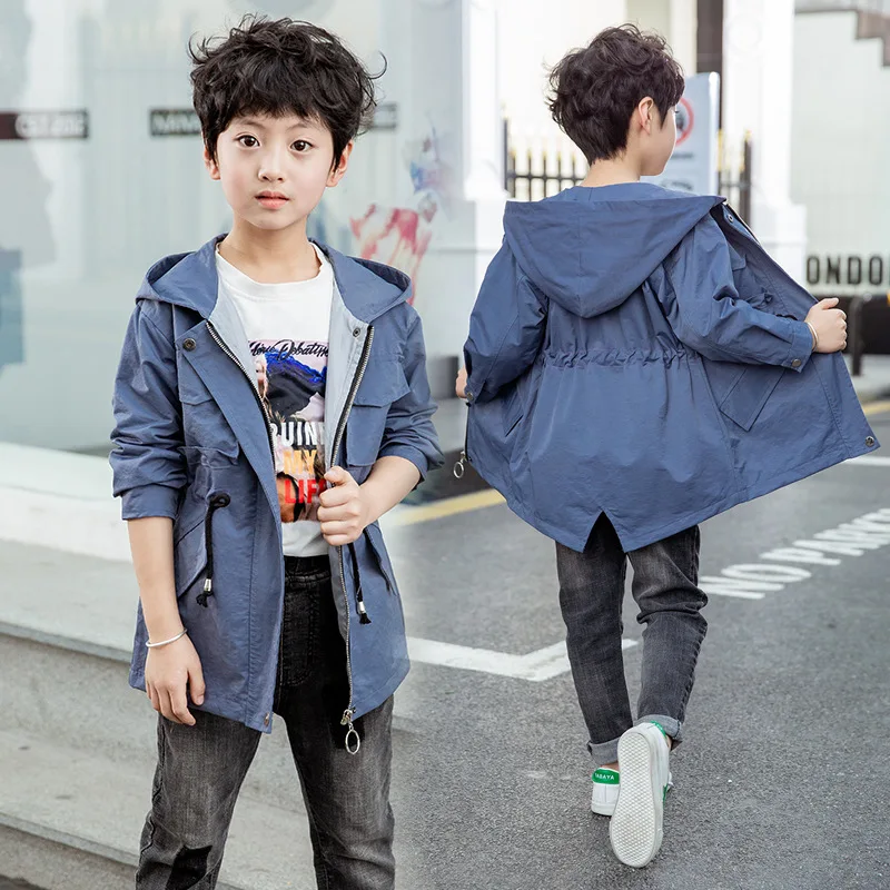 

Spring Autumn Solid Boys Clothes Children Jacket for Boy Casual Pocket Coat Tops 4-12 Y Children Active Jacket Baby Clothing