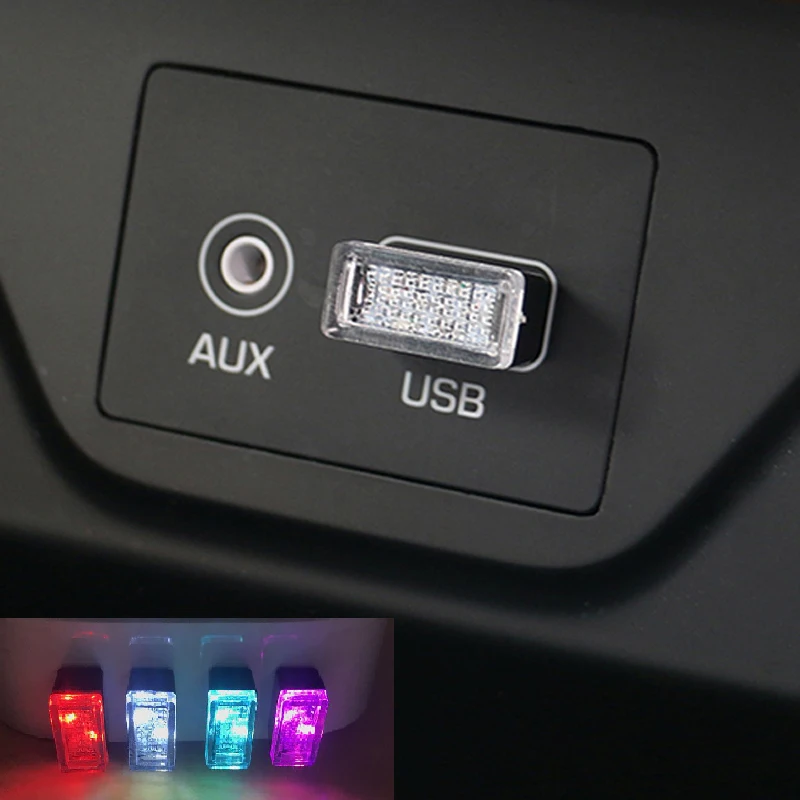 USB Ночной светильник светодиодный атмосферная лампа для салона автомобиля
