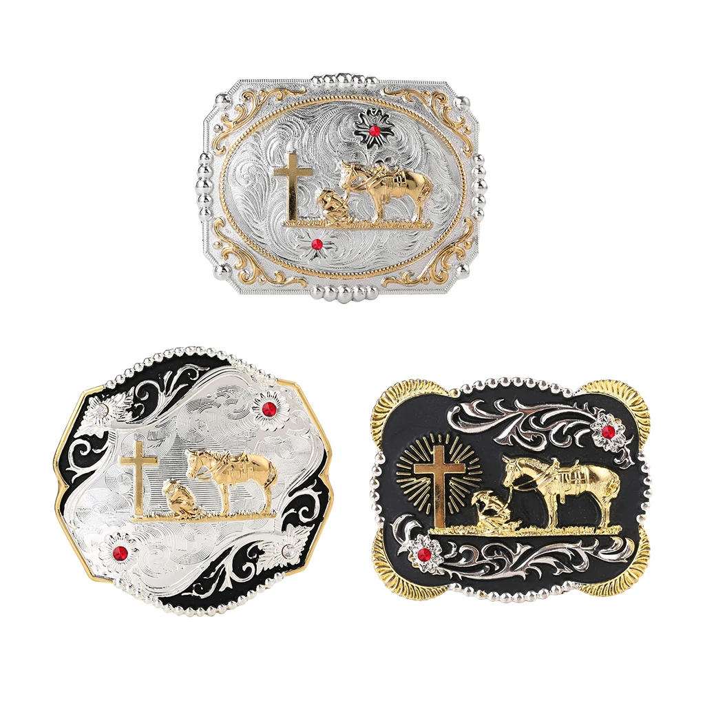 Винтажный ковбойский кожаный ремень в ковбойском стиле с металлической пряжкой