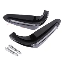 2 шт., руль мотоцикла, щетка для рук, защита от ветра, светодиодный индикатор, подсветка, универсальный, подходит для мотокросса, грязи, велосипеда