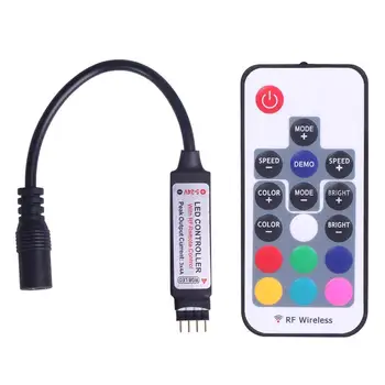 

RGB LED Strip Light, 5050 SMD 2pcs 18leds 30cm PC Computer Case Light, Fixed by Powerful Magnet with Multi RF Remote jk1087